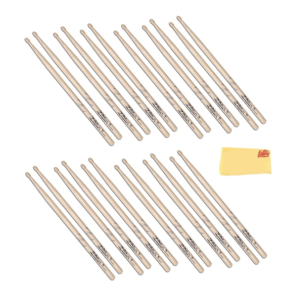 Zildjian 5B Natural Drumsticks - 12 Pack
