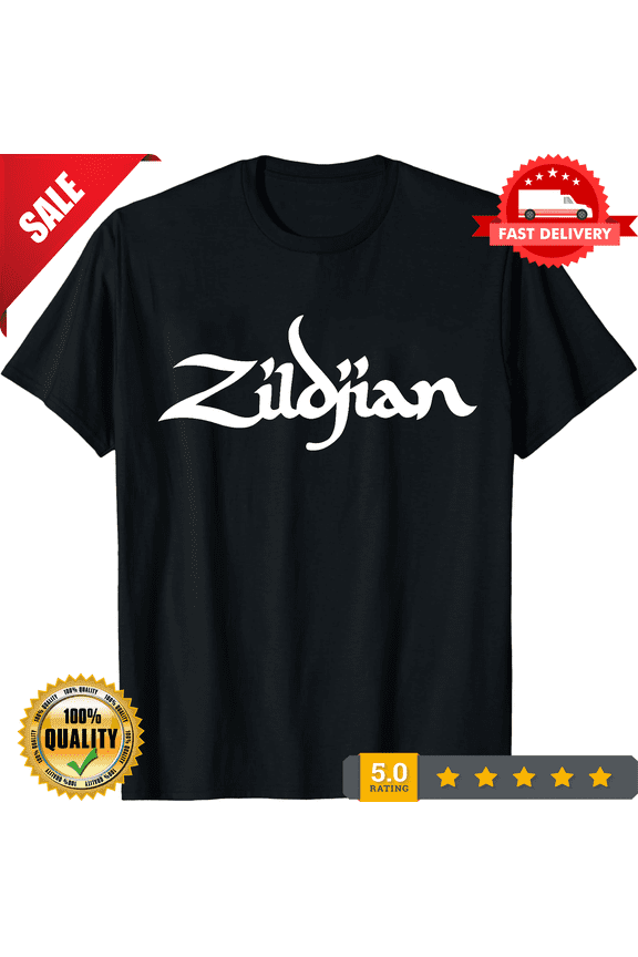 Zildjian T-SHIRT Drummer Cymbals logo Black tshirt size L, ULTRA LIMITED-TH74282