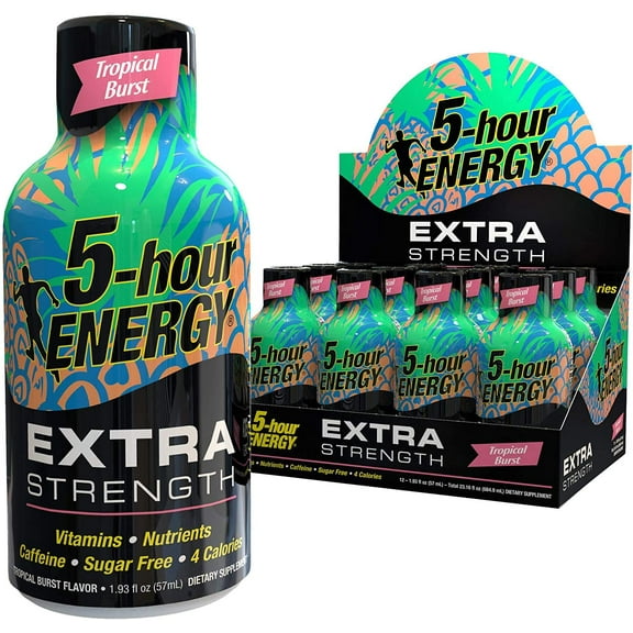 Zill, 5-Hour Energy Shot, Extra Strength, Tropical Burst (1.93 oz, 24 pk.)