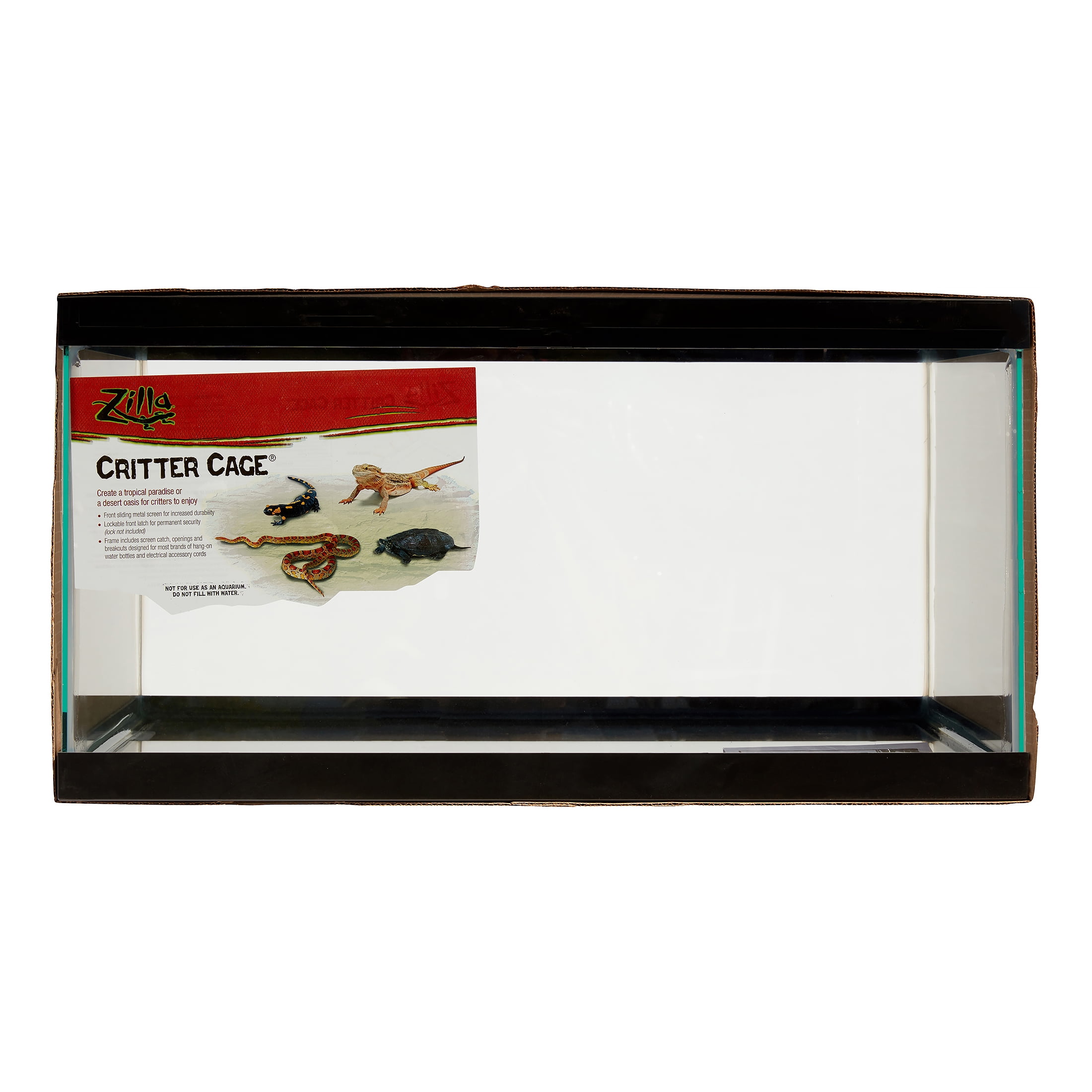 Zilla Black & Metal Critter Cage, XLarge, 15 Gal