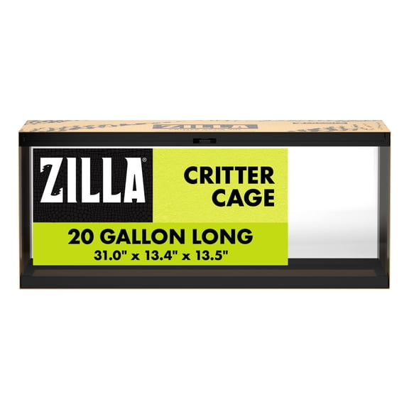 Zilla Pet Reptile Glass Critter Cage, 20 Gallon