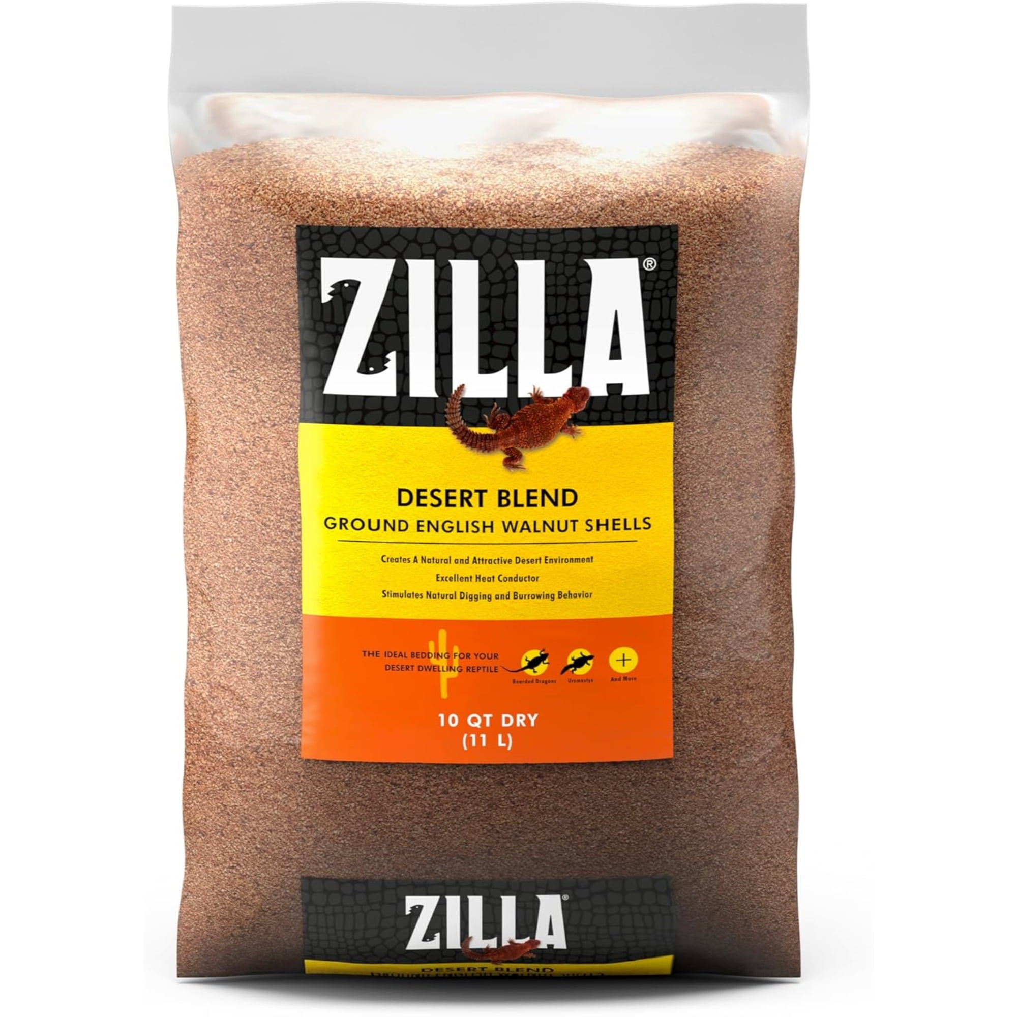 Manlut Shell Zilla Desert Blend Ground English Walnut Shell Reptile Bedding, 10 Dry ...