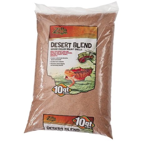 Zilla Desert Blend Ground English Walnut Shells Reptile Bedding - 25 Quarts