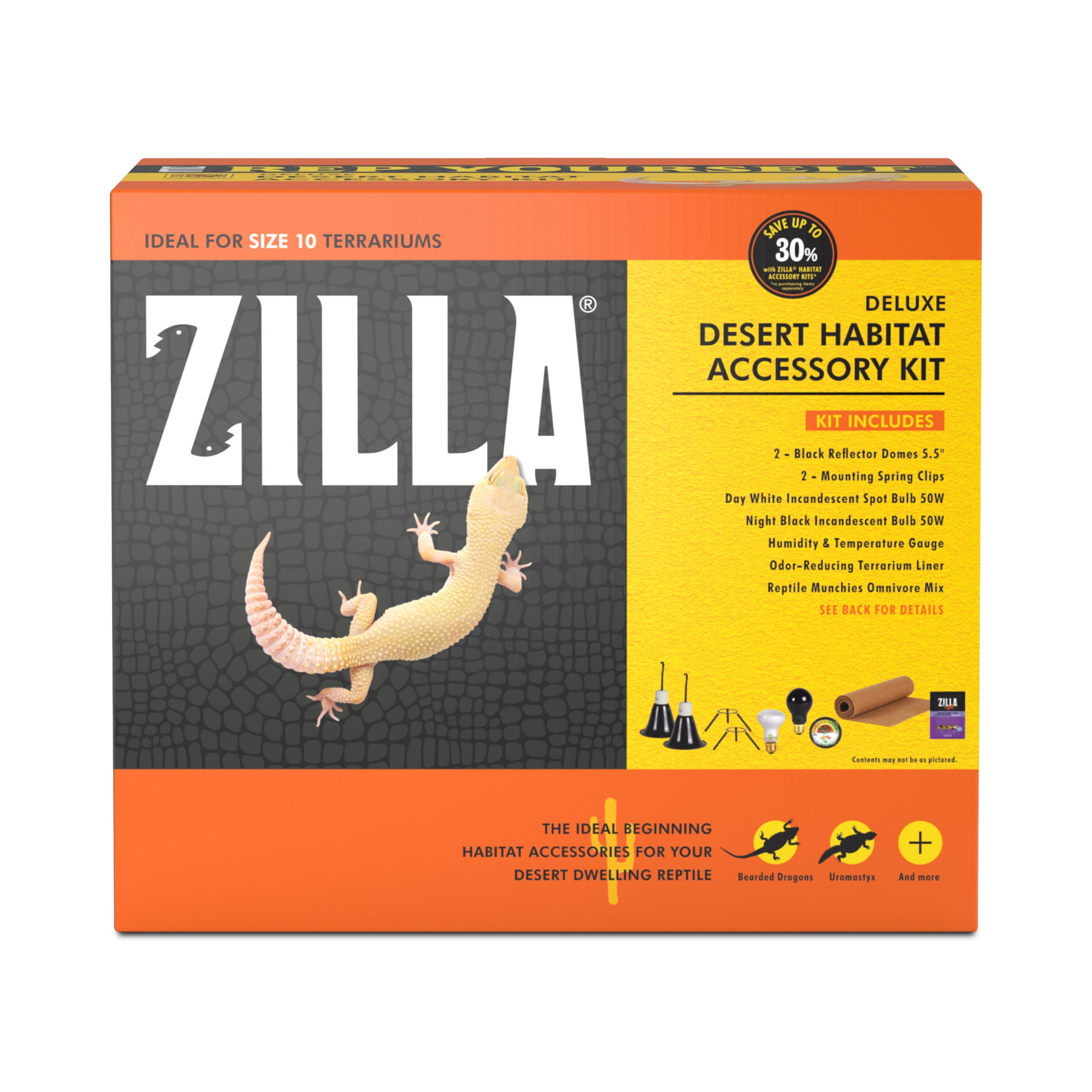 Zilla Deluxe Desert Habitat Accessory Kit for 10G Terrariums