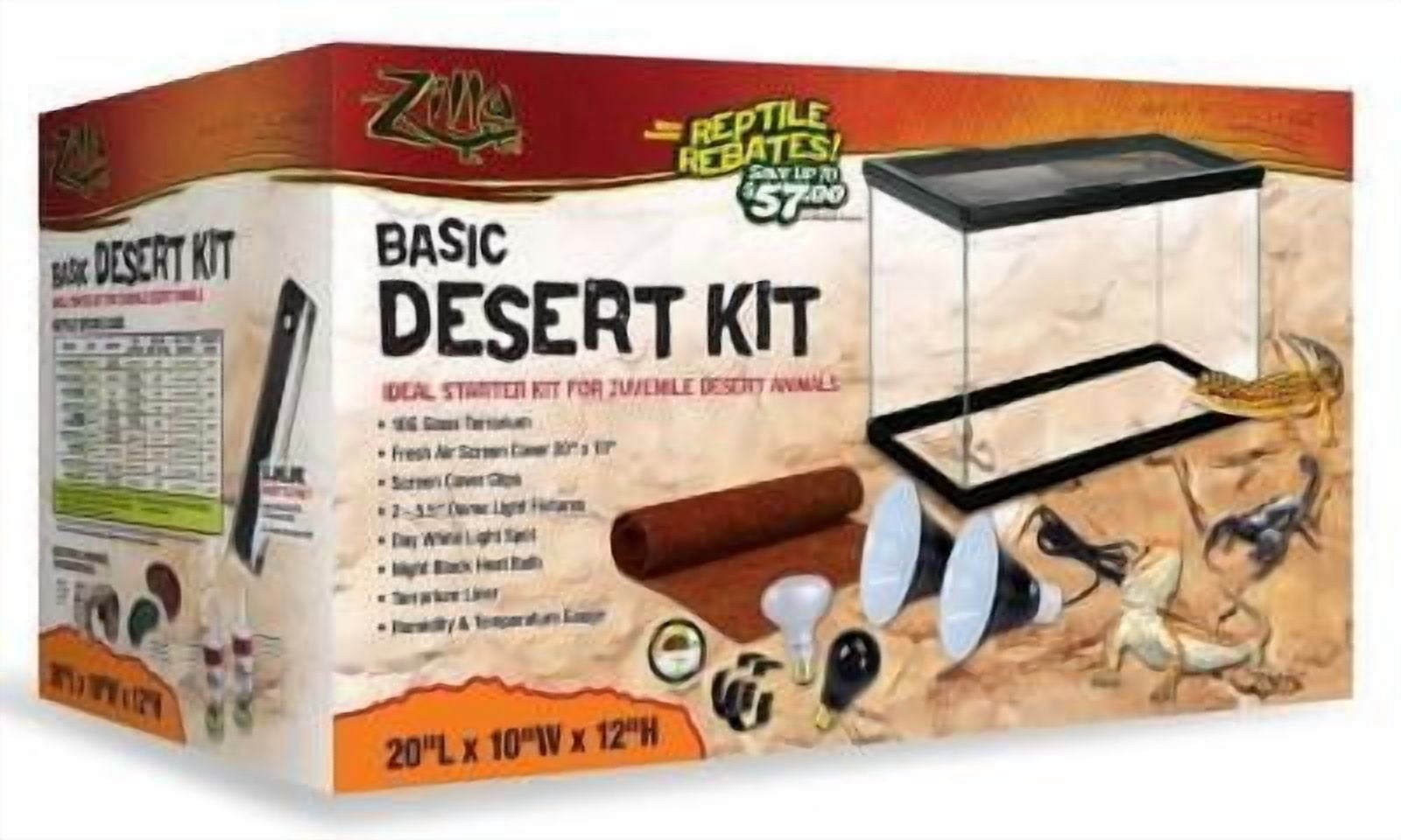 Zilla Desert Reptile Terrarium Starter Kit
