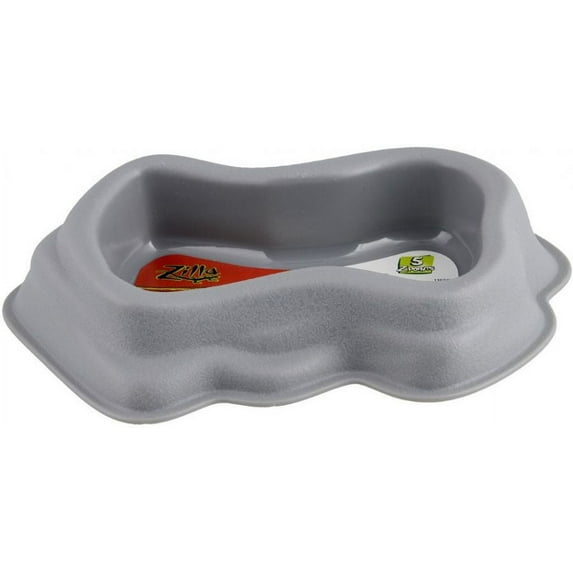 Zilla Decor Durable Dish for Reptiles Grey - Medium - DS