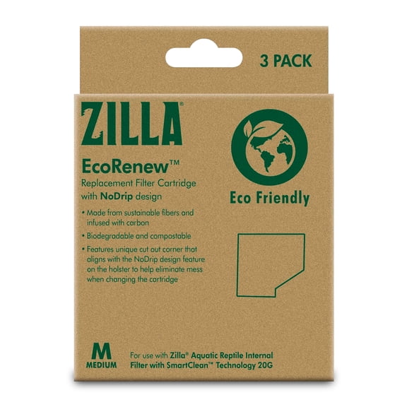 Zilla EcoRenew™ Filter Cartridges Medium 3 Pack