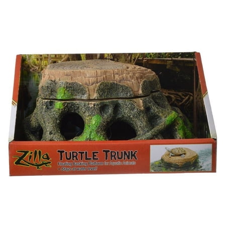 Zilla Freestanding Floating Basking Platform - Turtle Trunk [Reptile, Climbing Items] 1 Pack - (11.75"L x 9.5"W x 5.25"H)