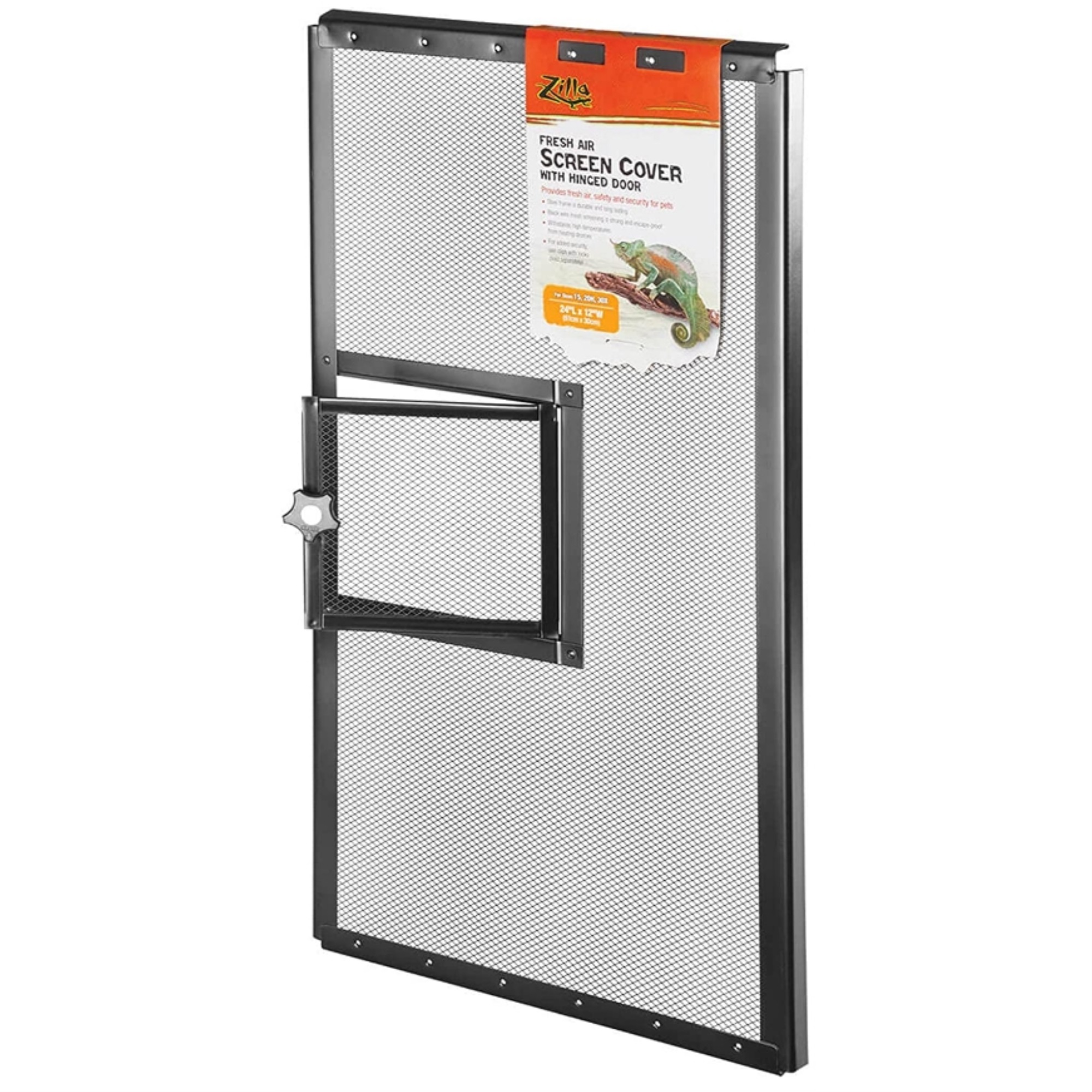 Zilla Fresh Air Screen Cover with Hinged Door 24 x 12 Inch