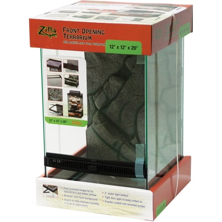 Zilla Front Opening Terrarium 12" x 12" x 20", 1 Count