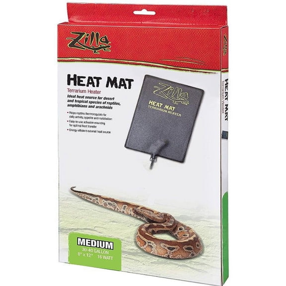 Zilla Heat Mat Terrarium Heater [Reptile, Heating UTH] Medium - 16 Watt - 30-40 Gallon Tanks
