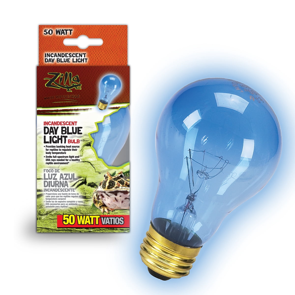 Zilla Day Blue Light Incandescent Bulb (50 Watt) - Walmart.com