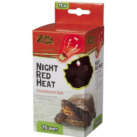 Zilla Incandescent Night Red Heat Bulb for Reptiles [Reptile, Lighting Incandescent] 75 Watt
