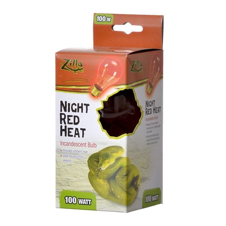 Zilla Incandescent Night Red Heat Bulb for Reptiles - 100w