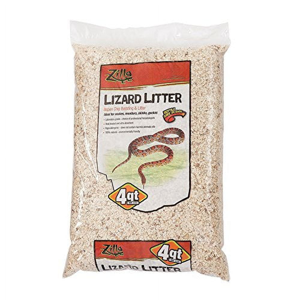 Zilla Lizard Litter, 4Quart MultiColored