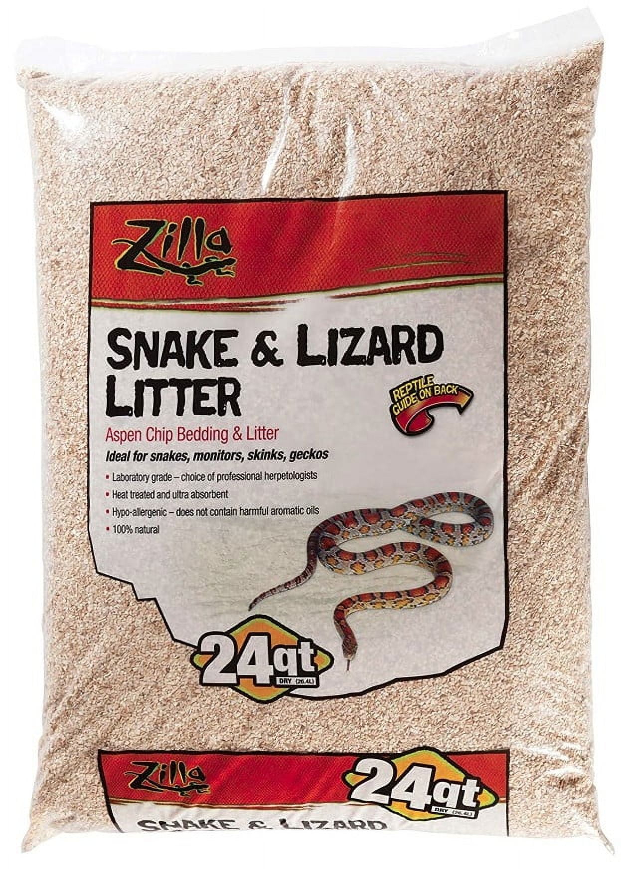 Zilla Lizard Litter Aspen Chip Bedding and Litter 24 quart