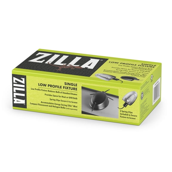 Zilla Low Profile Reptile Terrarium Fixtures Single