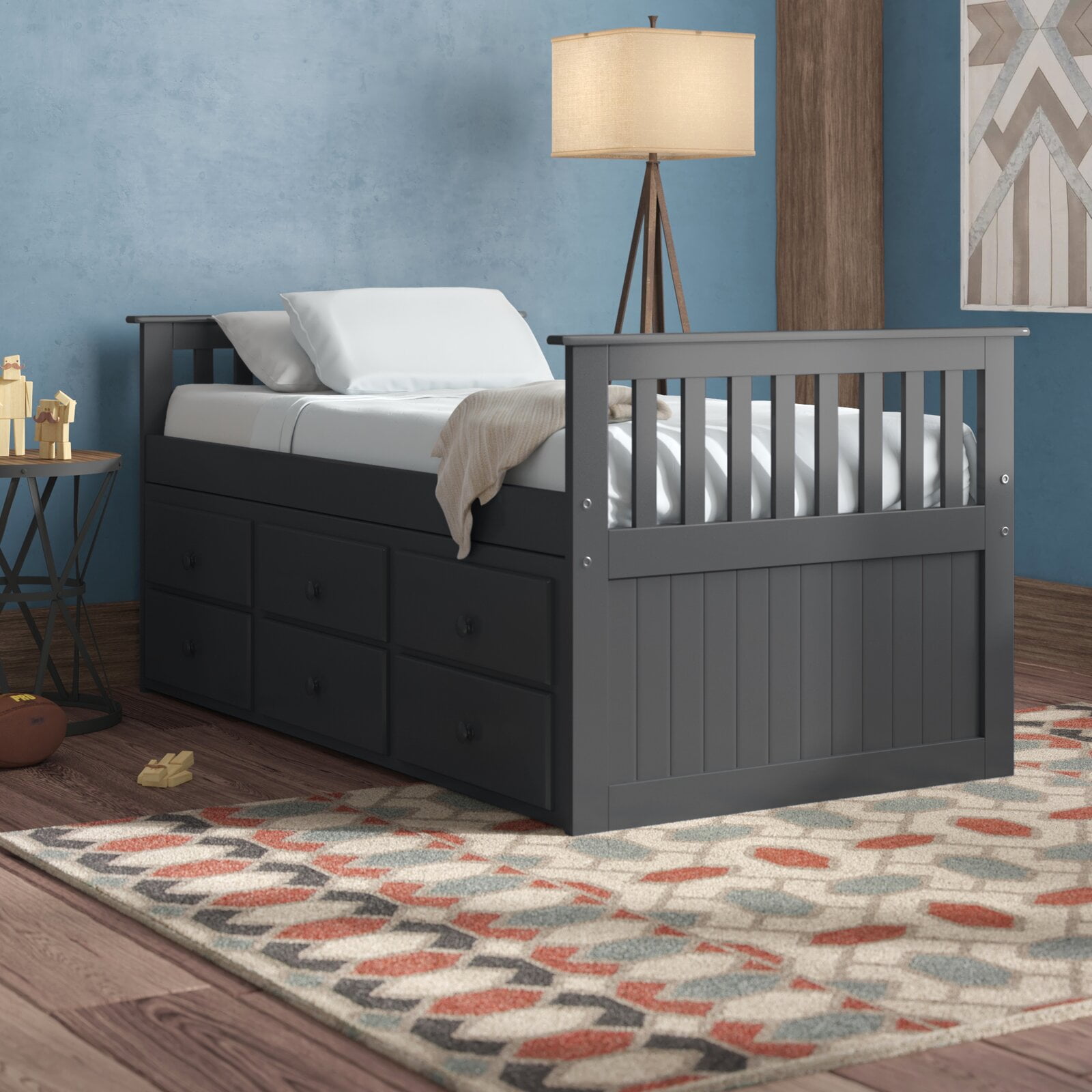 Zilla Mate s Captain s Bed with Trundle by 41.02 W x 75.27 L 35.5 H