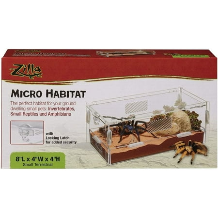 Zilla Micro Habitat Terrestrial for Ground Dwelling Small Pets [Reptile, Starter Kits] Small