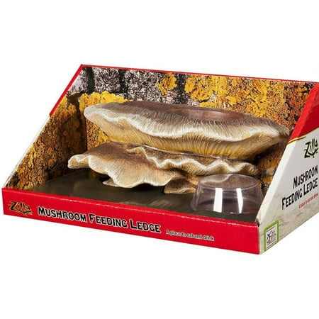 Zilla Mushroom Feeding Ledge Reptile Decor [Reptile, Decorations] 1 Count