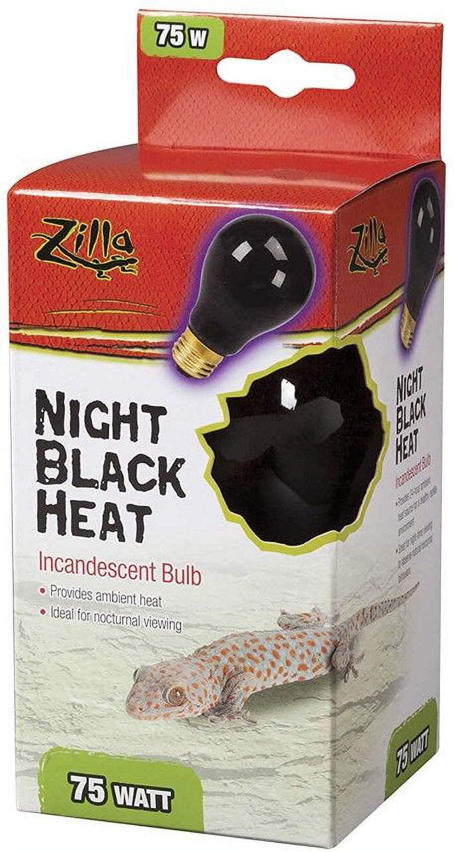 Zilla Night Time Black Light Incandescent Heat Bulb [Reptile, Lighting