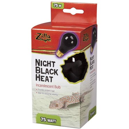 Zilla Night Time Black Light Incandescent Heat Bulb [Reptile, Lighting Incandescent] 75 Watts