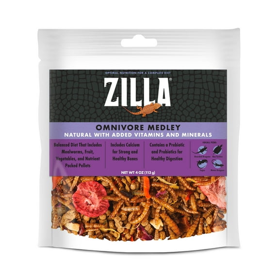 Zilla Omnivore Reptile Medley Complete Diet, 4 Ounces (1 Pack)