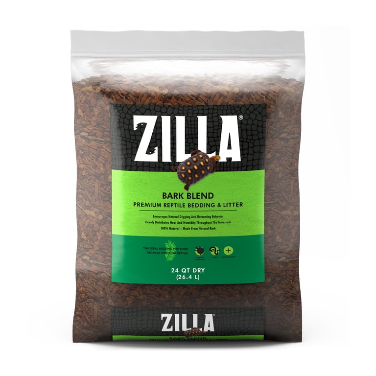 Zilla Pet Reptile Terrarium Substrate Bedding, Wood Bark Blend for