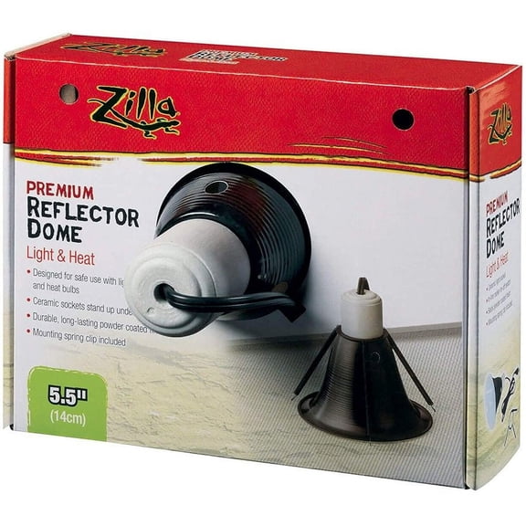 Zilla Premium Reflector Dome - Light & Heat [Reptile, Reflectors & Domes] 5.5"