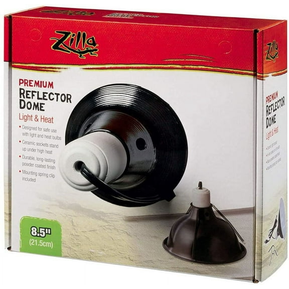 Zilla Premium Reflector Dome - Light & Heat [Reptile, Reflectors & Domes] 8.5"
