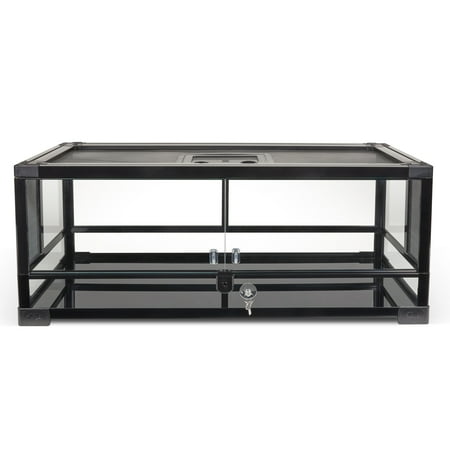 Zilla QuickBuild Glass Terrarium, Amphibian, Reptile, Snake, Arachnid Habitat, 30”x12”x12”