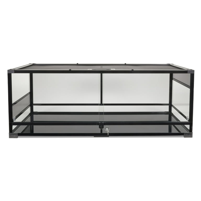 Zilla QuickBuild Terrarium Sleek Glass Reptile Habitat Easy Setup Suitable for all Types of Reptile Pets Amphibians Reptilians Snakes or Arachnids 48 x18 x18 Walmart
