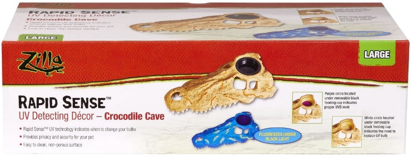 Zilla Rapid Sense Decor Crocodile Skull [Reptile Thermometers, New Reptile Supplies, Zilla, Reptile Supplies] Large - 1 count