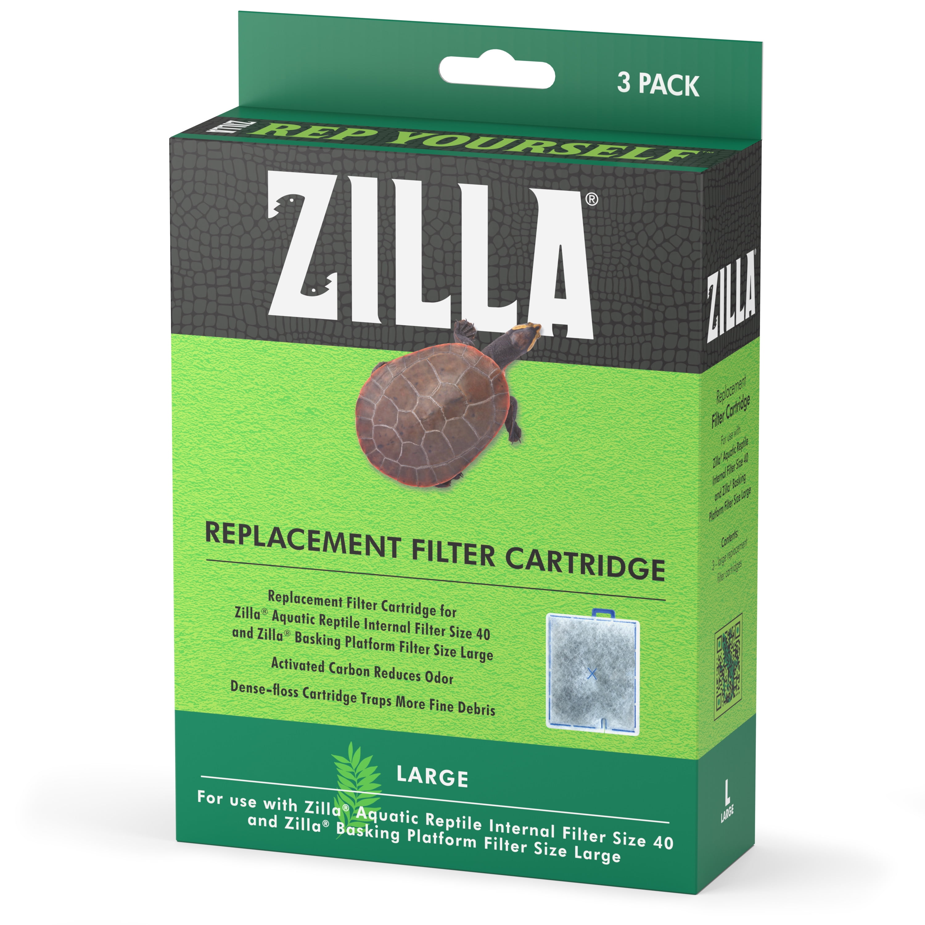 Zilla Replacement Filter Cartridges Large, 3 Pack