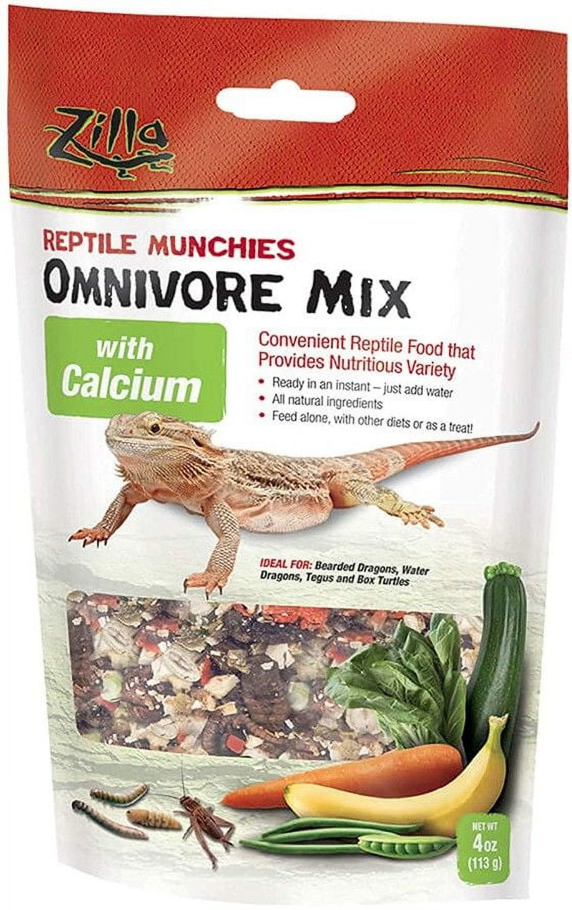 Zilla Reptile Munchies - Omnivore Mix with Calcium [Reptile, Foods Dry] 4 oz