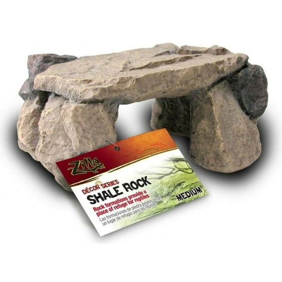 Zilla Shale Rock Den for Reptile Terrariums [Reptile, Hiding Places] Medium - 9"L x 6.5"W x 3.5"H
