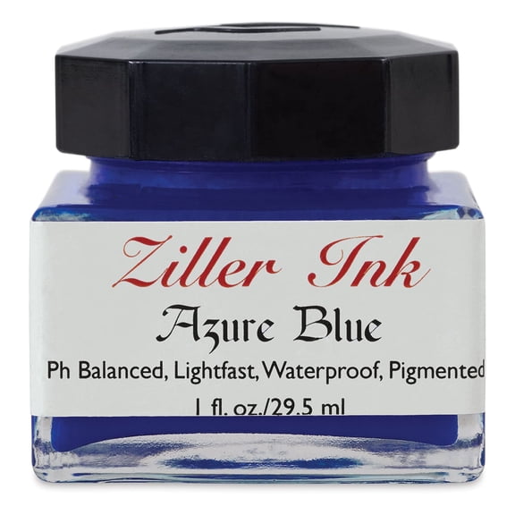 Ziller Ink - Azure Blue, 1 oz