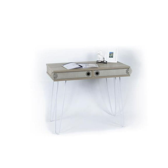 Zillia Desk, Oak & White