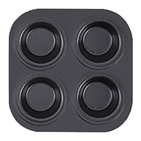 Ziloco 4-Cup Non-stick Steel Muffin Pan, 2.5” Diameter Cups