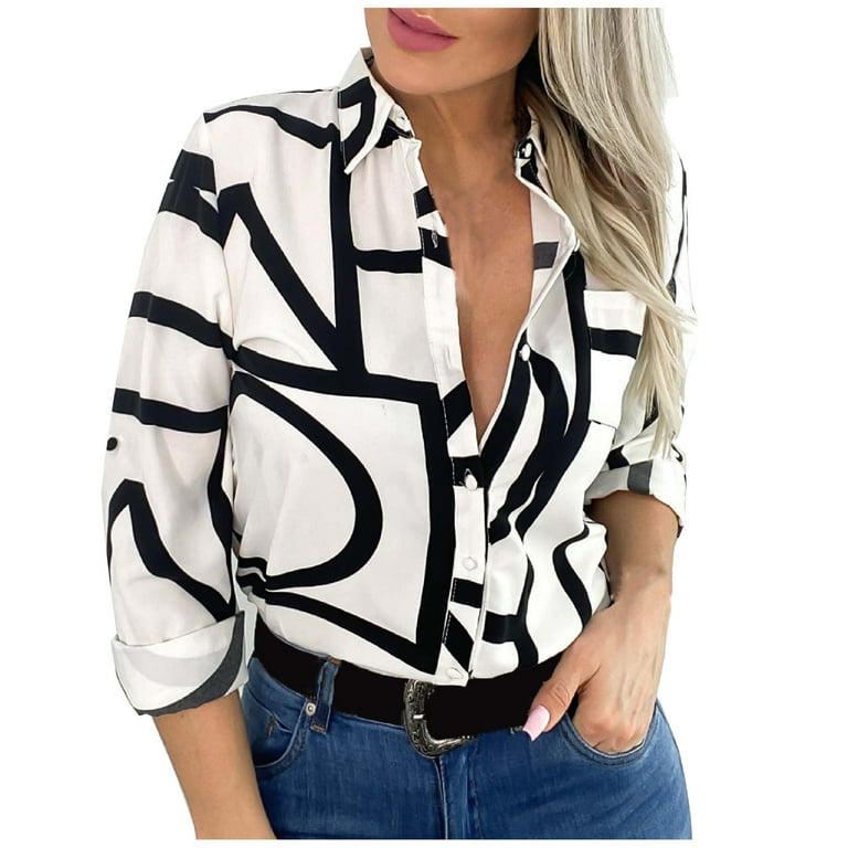 Fashion Sweet Leopard Patchwork Turndown Collar Tops(4 colors)