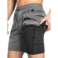 thumbnail image 1 of Zilpu Mens Quick Dry Athletic Performance Shorts with Zipper Pocket (5 inch), 1 of 6