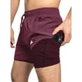thumbnail image 1 of Zilpu Mens Quick Dry Athletic Performance Shorts with Zipper Pocket (5 inch), 1 of 6