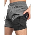 thumbnail image 1 of Zilpu Mens Quick Dry Athletic Performance Shorts with Zipper Pocket (7 inch), 1 of 6