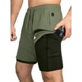 thumbnail image 1 of Zilpu Mens Quick Dry Athletic Performance Shorts with Zipper Pocket (7 inch), 1 of 6