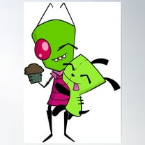 Zim And Gir Poster Wall Art, Modern Wall Decor For Living Room Bedroom, 16x24 UNFRAMED