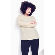 Zim & Zoe Womens Plus Size Mixed Texture Top