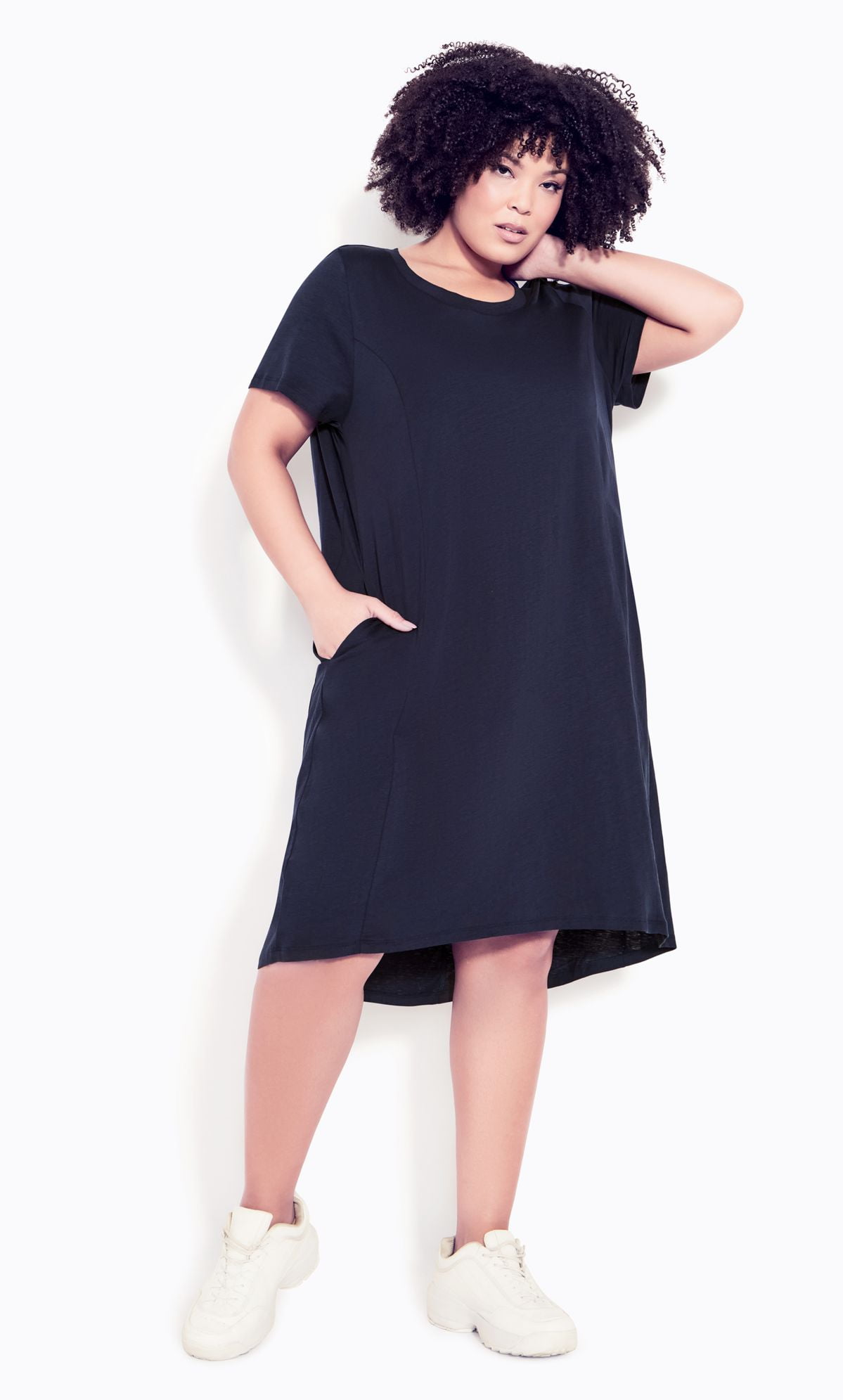 Zim & Zoe Women's Plus Size Summer Day Dress Short Sleeve