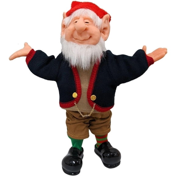 Zim's The Elves Themselves Hugo the Elf Christmas Figurine 10 Inch Multicolor