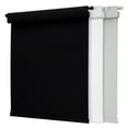 thumbnail image 1 of ZimJAHO Cordless Blackout Roller Shades for Windows, 100% Light Blocking Window Blinds, No Drill & Easy Install, for Bedroom, Living Room, Kitchen, Home and Office - Black, 27"W x 72"H, 1 of 7