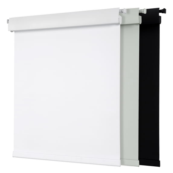 ZimJAHO Cordless Blackout Roller Shades for Windows, 100% Light Blocking Window Blinds, No Drill & Easy Install, for Bedroom, Living Room, Kitchen, Home and Office - White, 35"W x 72"H